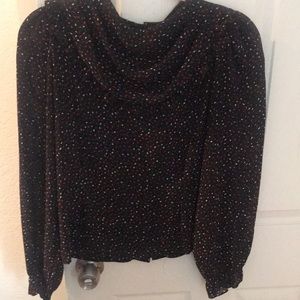 Vintage Pretense speckled top with fancy neckline